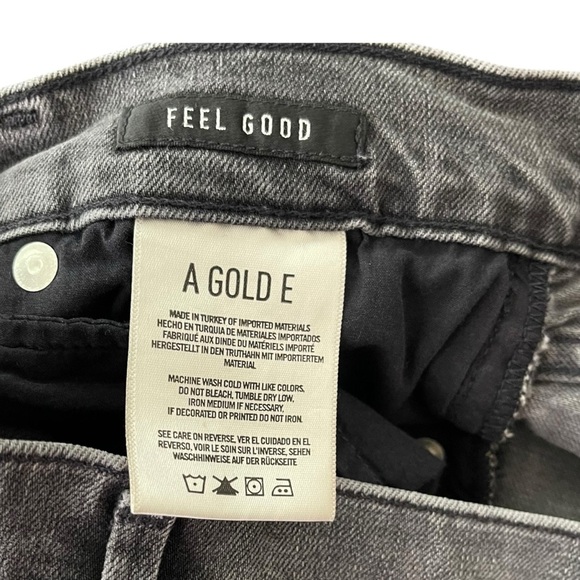 Agolde Sophie High Rise Skinny Crop Distressed Jeans Maverik Grey Size 28 - Picture 7 of 8